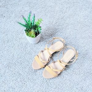 Nude Cole Haan Strappy Sandal Wedges